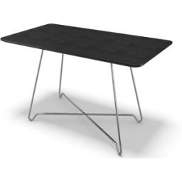 Soffbord Linnea, stabilt metallunderrede, LxB 1100 x 600 mm, svart/kro