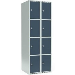 Elevskåp Fydor SMG, BxDxH 600x550x1752 mm, 8 dörrar i 2 skåp, plant ta