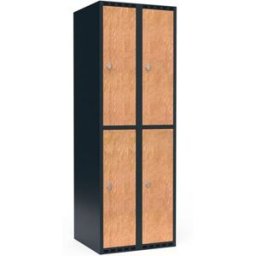 Klädskåp Fydor FFF, BxDxH 600x550x1752 mm, 4 dörrar i 2 skåp, plant ta