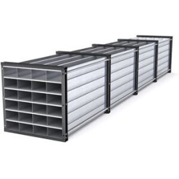 Fackhylla Victor, HxBxD 1000 x 1000 x 6000 mm, 24 tråg, 4 x 6 fack