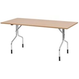 Fällbart bord Bruno 1200x700 mm, krom/bok
