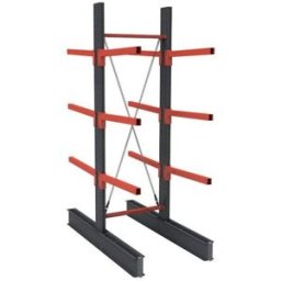 Grenställ Igor, dubbelsidig, HxB 4000 x 1200 mm, avstånd 2000 mm, grun