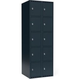 Elevskåp Fydor SMG, BxDxH 600x550x1752 mm, 10 dörrar i 2 skåp, plant t