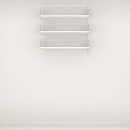 Hyllsystem ELFA vägghylla, låg utbyggnad, plåt, BxHxD 940x988x325 mm