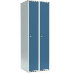 Klädskåp Fydor SMG, BxDxH 600x550x1752 mm, 2 dörrar i 2 skåp, plant ta
