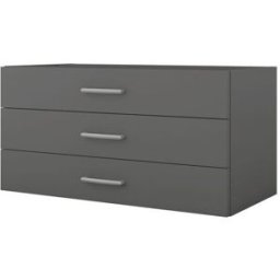 Lådinsats till Bokhylla Benna, BxDxH 772x384x392 mm, mörkgrå, 3 lådor