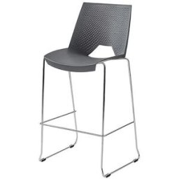 Barstol Strike, krom/grå