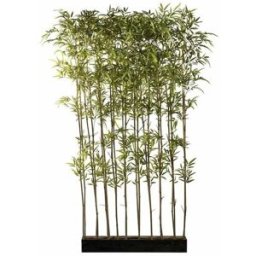 Bambuträd skiljevägg Celia, HxB 2000x840 mm, UV-beständig svart blomlå