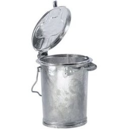 Soptunna Jens, volym 35 l, HxØ 450 x 330 mm, varmgalvaniserad