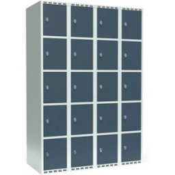 Elevskåp Fydor SMG, BxDxH 1200 550x1752 mm, 20 dörrar i 4 skåp, plant