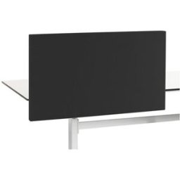 Bordsskärm Standard, med raka hörn, BxDxH 1800x30x650 mm, svart