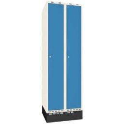 Klädskåp Sonesson Flex, 2 dörrar i 2 skåp, BxD 300x550 mm/skåp, blå/vi