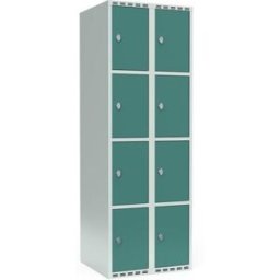 Elevskåp Fydor SMG, BxDxH 600x550x1752 mm, 8 dörrar i 2 skåp, plant ta