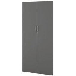 Dörrpar till Bokhylla Benna, BxDxH 806x18x1642 mm, mörkgrå, täcker 4 f