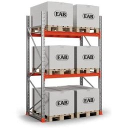 Pallställ Space grundsektion, B1100xH2500 mm för 6 pallar, 1000 kg/pal
