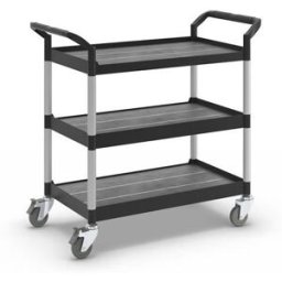 Rullbord Pelle, 3 hyllplan, lastkapacitet 250 kg, LxBxH 850 x 480 x 10