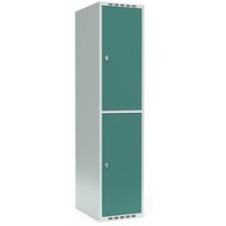 Klädskåp Fydor SMG, BxDxH 400x550x1752 mm, 2 dörrar i 1 skåp, plant ta