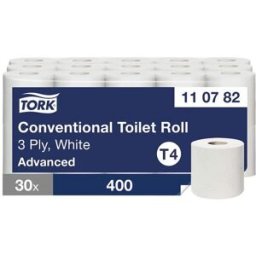 Toalettpapper Olivia, tissue, 3 lager, vit, förpackning 30 rullar à 25
