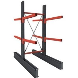 Grenställ Igor, dubbelsidig, HxB 3000 x 1200 mm, avstånd 2000 mm, grun