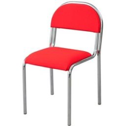 Konferensstol Lonett, röd/krom