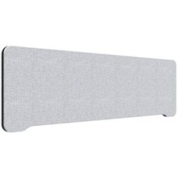 Edge bordsskärm 1400x400 mm, toppmonterad, ljusgrå, svart