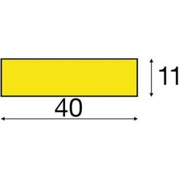 Ytskydd, 40x11 mmx5 m/rulle, rektangulär, liten, gul/svart