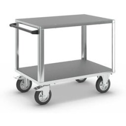 Bordsvagn Industri, 2 hyllplan av plywoodskivor med halkfri yta, hyllp