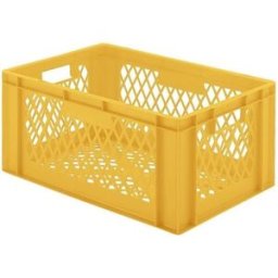 Plastback Teff med perforerad sida och botten, LxBxH 600x400x266 mm, g