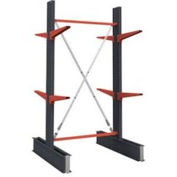 Grenställ Attillo, dubbelsidig, HxB 2500 x 2000 mm, arm 600 mm, grunds