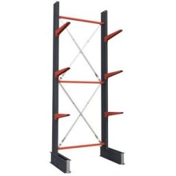 Grenställ Attillo, enkelsidig, HxB 3500 x 2000 mm, arm 600 mm, grundse