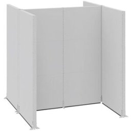 Golvskärm Hans, kontor/industri, komplett modul, LxBxH 2900 x 2670 x 3