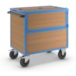 Rullcontainer Lisen, väggar av MDF-skivor, med lock, LxB 1050 x 700 mm
