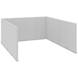 Golvskärm Hans, kontor/industri, komplett modul, LxBxH 5230 x 5130 x 2