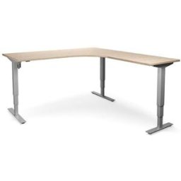 Höj och sänkbart hörnskrivbord Atlanta, höger, LxB 1800x2000 mm, ek/si