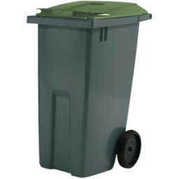 Soptunna PWS 190-liter, grå/grön
