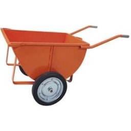 Byggskottkärra Judit, massivgummi med kullager, 250 liter