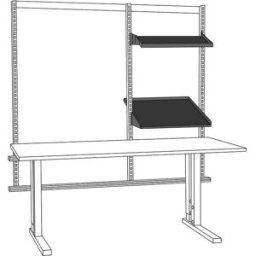 Vinklingsbar hylla med ESD-matta, 645x300 mm