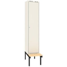 Klädskåp Sonesson, BxDxH 400x550x1900 mm, bänkstativ, 1 dörr i 1 skåp,