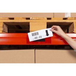 Etiketthållare Elsie, förlängd framsida, 50-pack, BxH 105 x 40 mm, mag