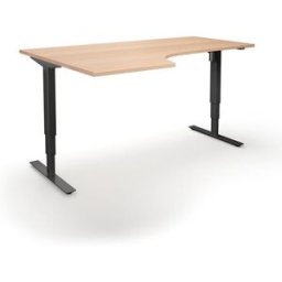Höj och sänkbart hörnskrivbord Atlanta, vänster, LxB 1800x1200 mm, bjö
