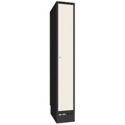 Klädskåp Sonesson Flex, 1 dörr i 1 skåp, BxD 300x550 mm/skåp, vit/svar