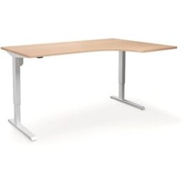 Höj och sänkbart hörnskrivbord Venla, höger, LxB 1800x1200 mm, björk/v