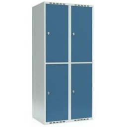 Klädskåp Fydor SMG, BxDxH 800x550x1752 mm, 4 dörrar i 2 skåp, plant ta