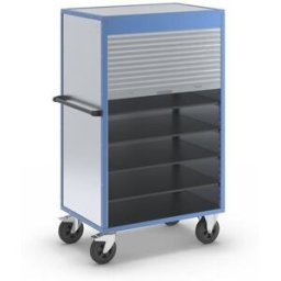 Verkstadsvagn Henrik, jalusier av aluminium, med 4 hyllplan