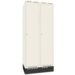 Klädskåp Sonesson Flex, 2 dörrar i 2 skåp, BxD 400x550 mm/skåp, vit dö