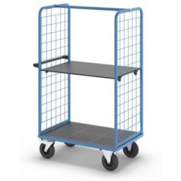Plockvagn med gallersidor Bodil, massivgummihjul, lastyta LxB 975 x 70