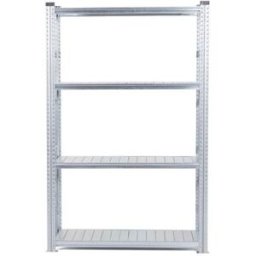 Lagerhylla Flex, grund, BxDxH 1276x600x1972, 4 st galvade hyllplan