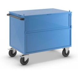 Rullcontainer Lisen, väggar av stålplåt, med lock, LxB 1250 x 800 mm