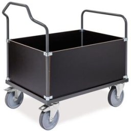 Plattformsvagn Nean, LxBxH 1090x700x1065 mm, grå, 4 gavlar