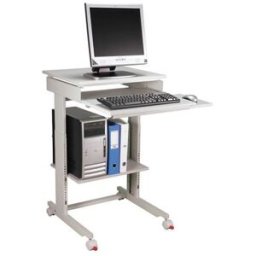 Datorbord - Twin Click 6820, grå laminat